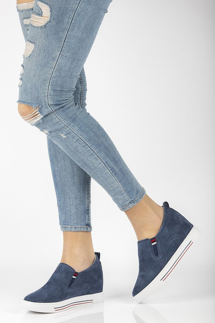 Leather shoes Filippo DP1356/21 NV navy blue