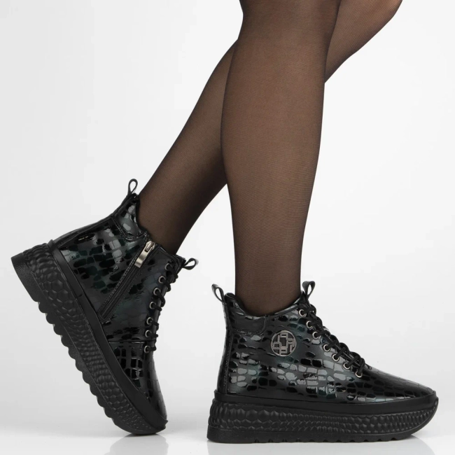 Leather ankle boots Filippo DBT7278/25 GE dark green