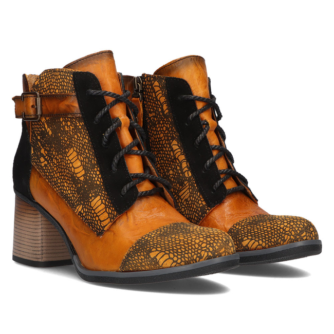 Skórzane botki Filippo 05071 pomarańczowe