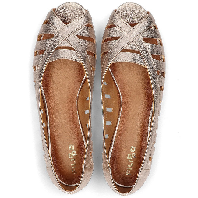 Leather ballerinas Filippo 04506 gold