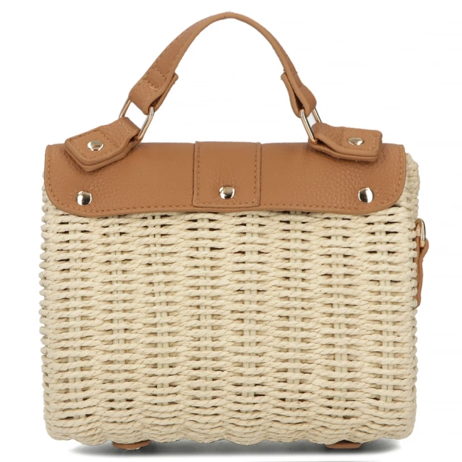 Beige briefcase bag strawbelle