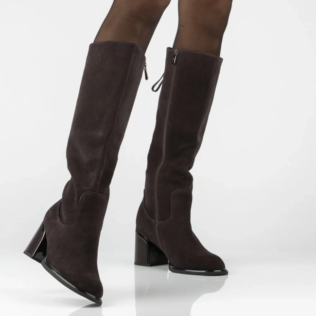 Leather heeled boots Filippo DKZ8192/26 D BR brown