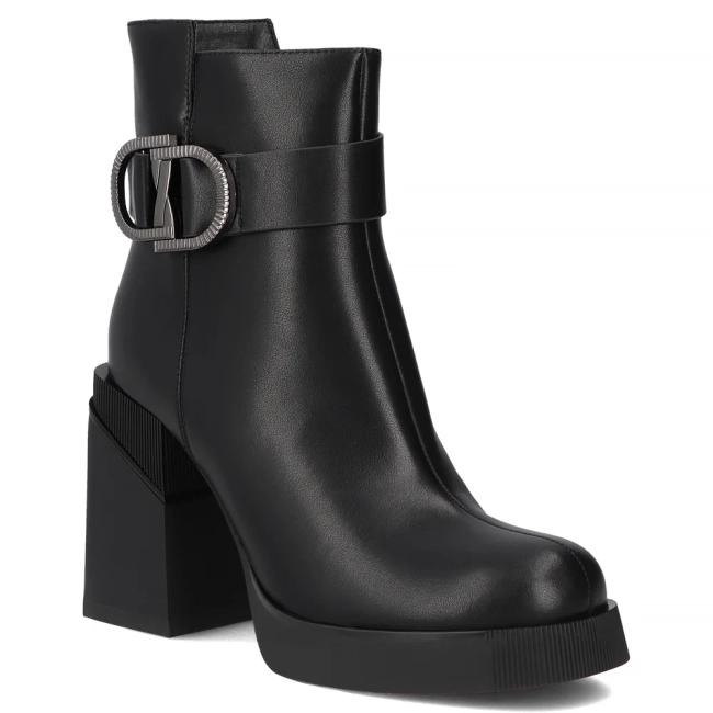 Leather ankle boots Filippo DBT7183/26 BK black