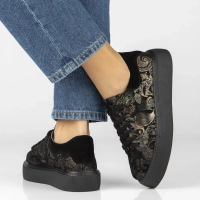 Leather sneakers Filippo DP6119/26 BK MLT black