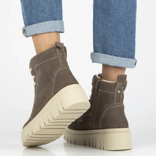 Leather ankle boots Filippo DBT7267/25 TP taupe