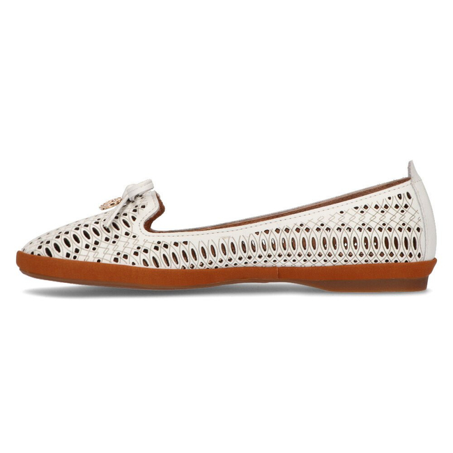 Leather openwork lords Filippo DP2034/21 WH white