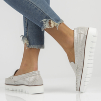 Leather loafers Filippo DP3534/22 SI silver