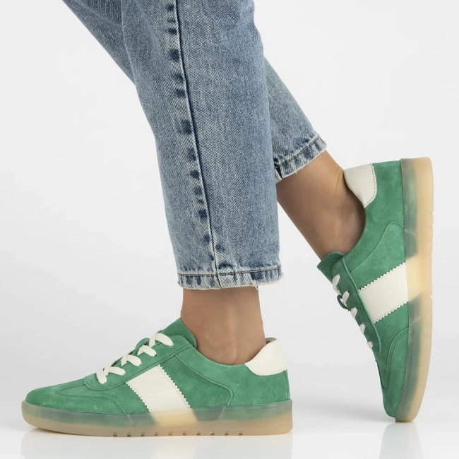 Skórzane sneakersy Filippo DP6770/25 GE zielone