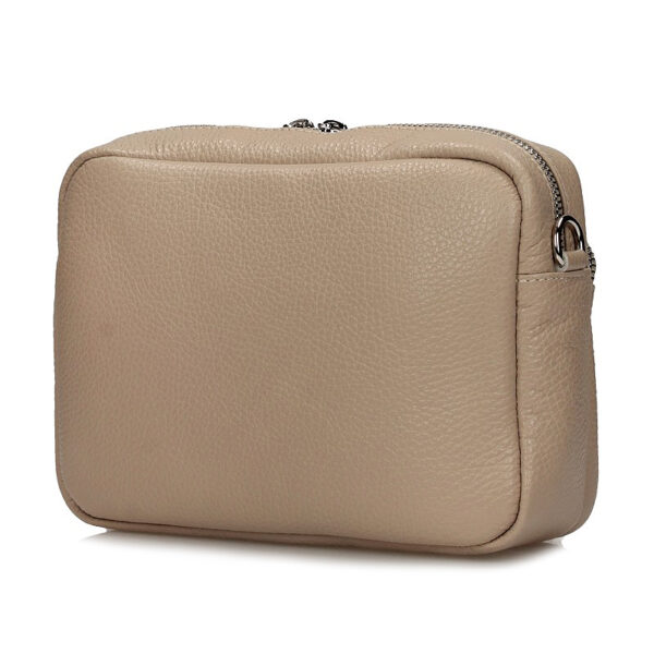 Handbag Toscanio Leather Messenger Bag E5 beige