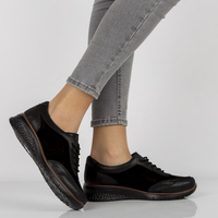 Skórzane półbuty Filippo DP1509/20 BK czarne