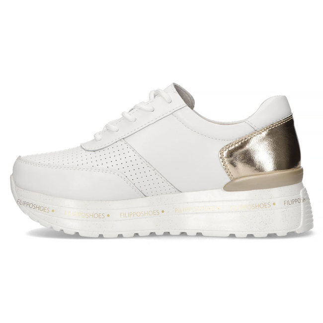 Leather Sneakers Filippo DP368/22 WH white
