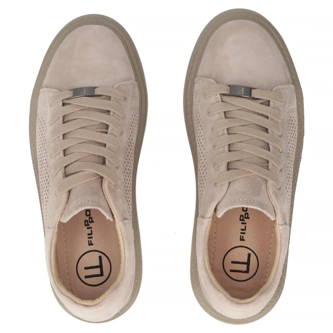 Leather sneakers Filippo DP7502/26 TP Beige