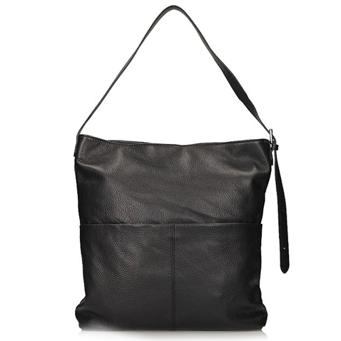 Torebka Toscanio Hobo Skórzana C127 czarna