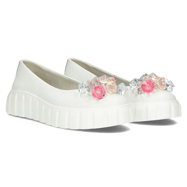 Leather shoes Filippo DP4682/23 WH white