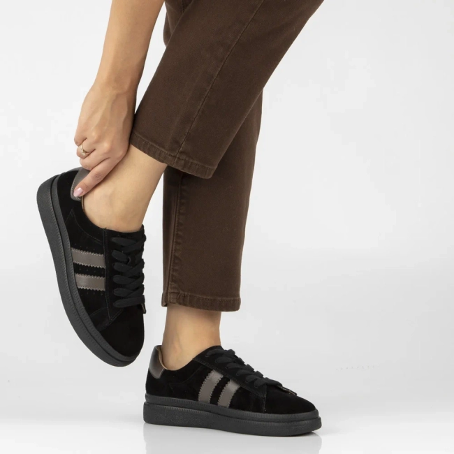 Skórzane sneakersy Filippo DP7981/26 BK czarne