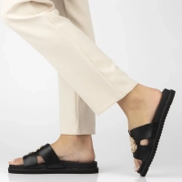 Leather flip-flops Filippo DK7050/25 BK black