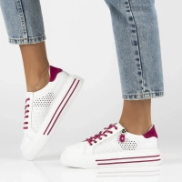 Leather sneakers Filippo DP6704/25 WH FH white