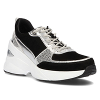 Skórzane Sneakersy Filippo DP2056/21 BK SI czarne