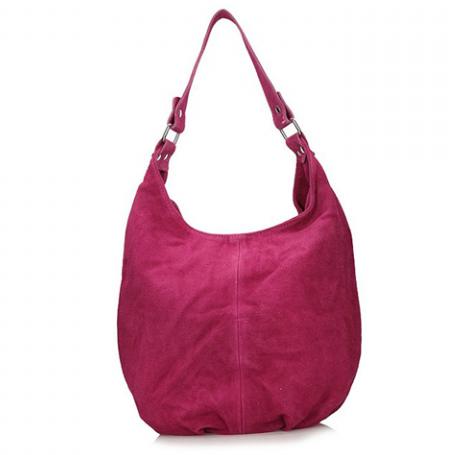 Handbag Toscanio Hobo Suede A284 fuchsia