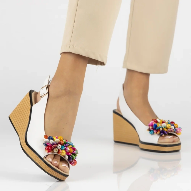 Leather sandals Filippo DS6021/25 WH white