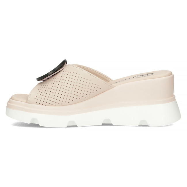 Skórzane klapki Filippo DK4608/23 PI różowe