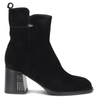 Skórzane botki na obcasie Filippo DBT8191/26 BK czarne