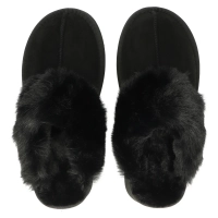 Fur slippers ZH-206 black
