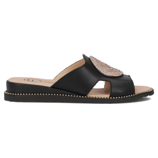 Leather flip-flops Filippo DK7041/25 BK black