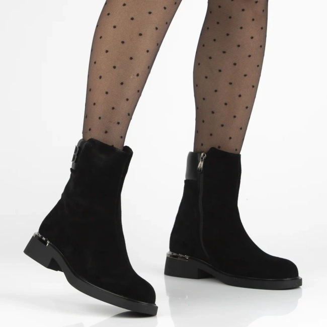 Leather ankle boots Filippo DBT7180/25 BK black