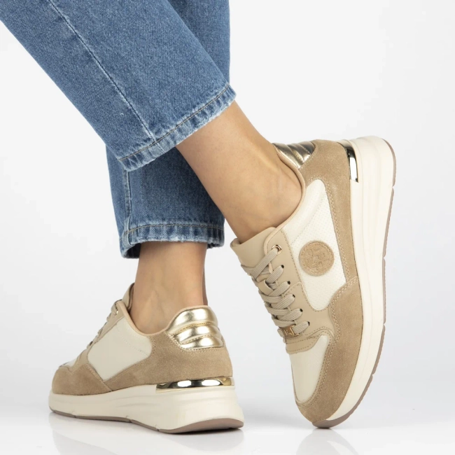 Leather sneakers Filippo DP7106/25 BE beige