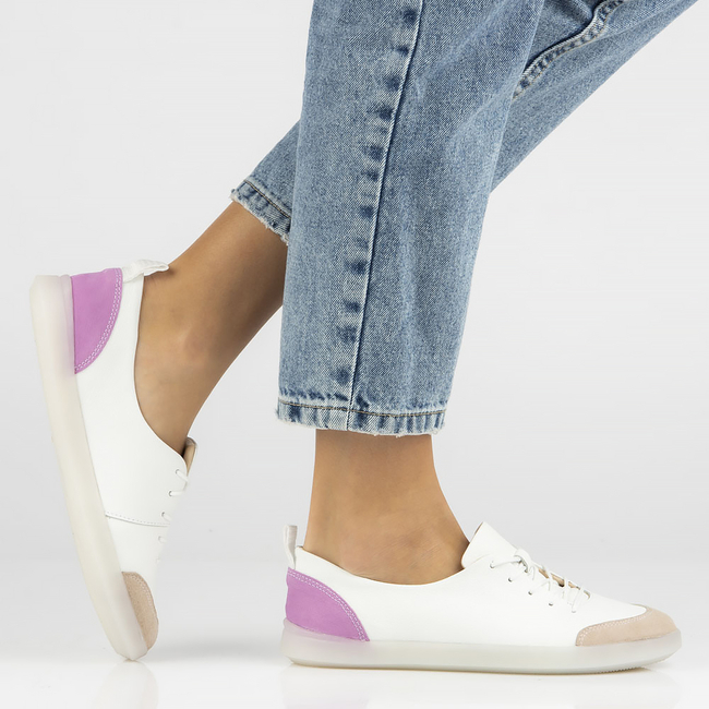 Skórzane półbuty Filippo N586 białe