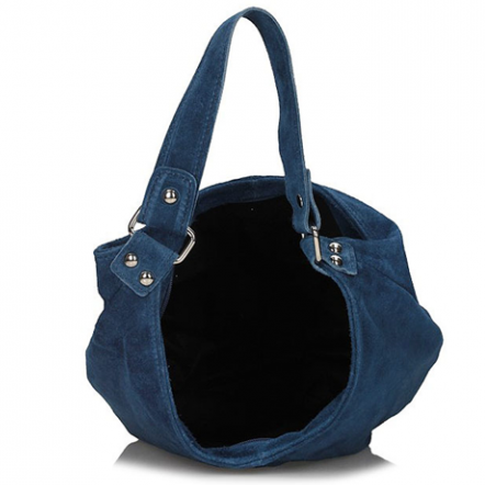 Handbag Toscanio Hobo Suede A284 blue