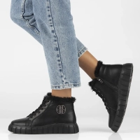 Leather ankle boots DBT4770/24 BK black