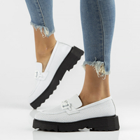 Skórzane półbuty Filippo DP3910/22 WH białe