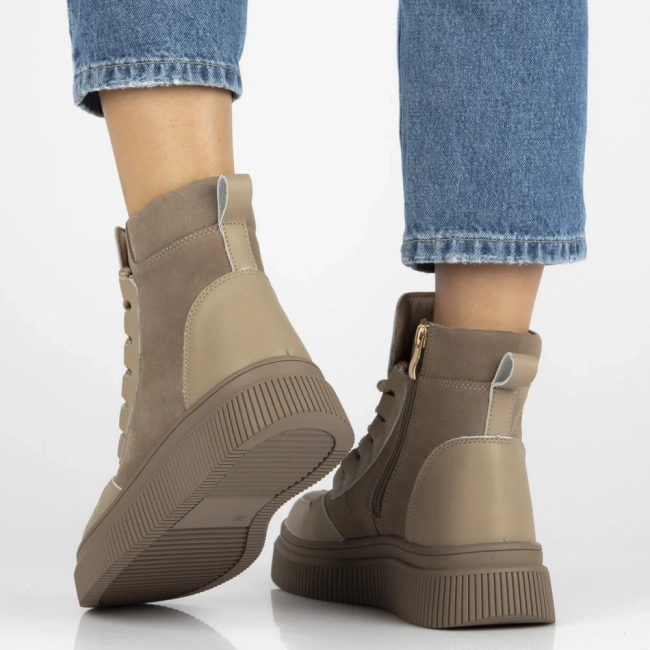 Leather ankle boots Filippo DBT7270/25 BE beige