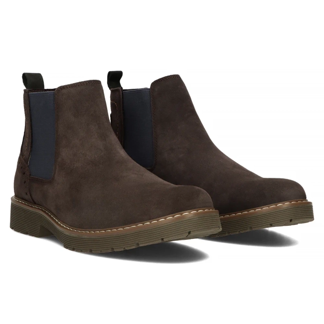 Skórzane botki Filippo MBT5003/23 BR brązowe