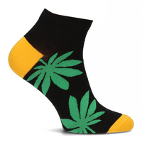 Men's Feet black leaves