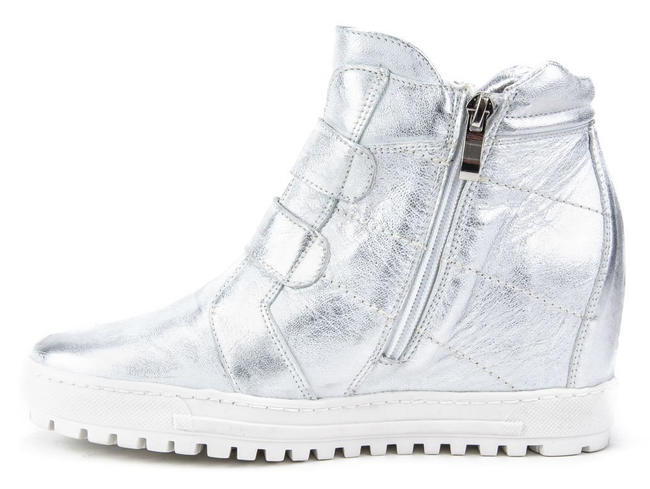 Botki Eksbut 67-4635-369-1G Srebro Lico