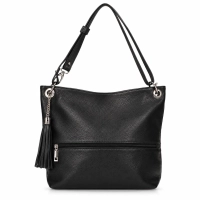 Black leather handbag Toscanio 1109