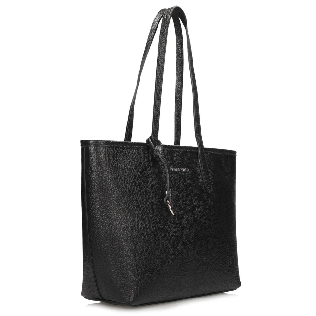 Black leather handbag Toscanio G148