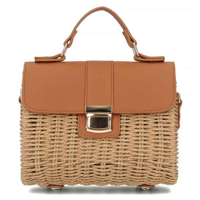 Brown briefcase bag strawbelle