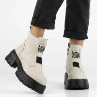 Leather ankle boots DBT6432/24 LT BE beige