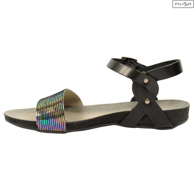 Sandals LEMAR 40027 black+black petrol 8023432
