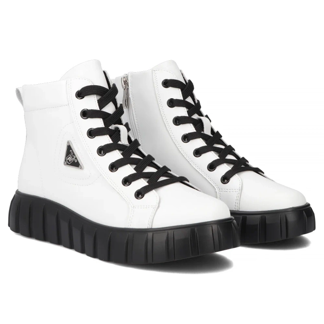 Leather boots Filippo DBT4146/25 WH white