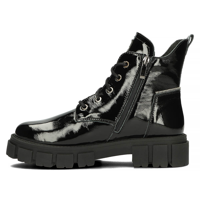 Leather boots Filippo 572 black lacquered