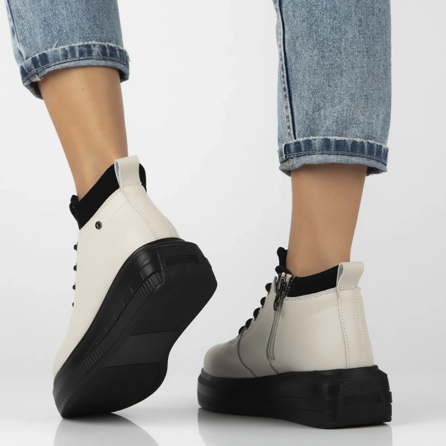 Leather ankle boots DBT6506/24 BE beige