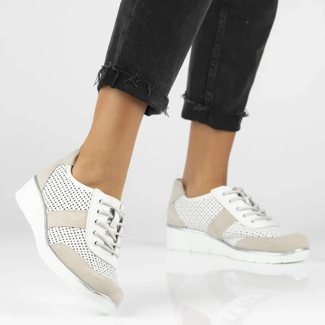 Leather shoes Filippo DP028/25 WH white