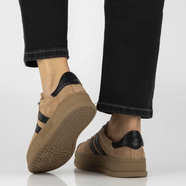 Skórzane sneakersy Filippo DP7995/26 BE beżowe