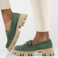 Leather shoes Filippo DP6089/24 GE green