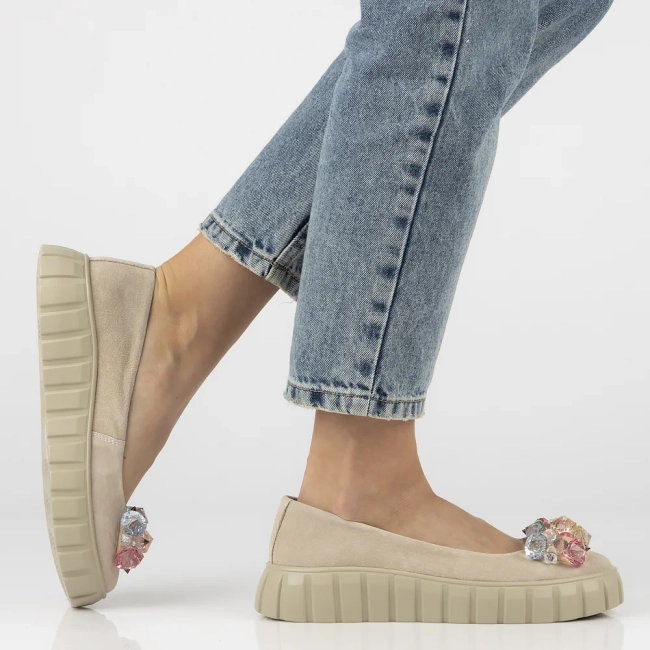 Leather shoes Filippo DP4682/25 BE beige